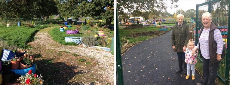 Before and after improvement works at Colanley Gardens
