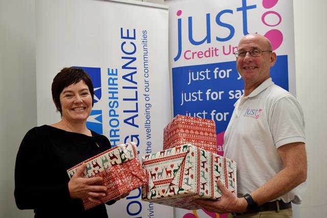 Deb Morrison and Steve Barras from Just Credit Union
